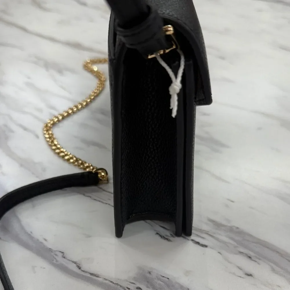 Tory Burch Black Crossbody Bag with Gold Chain